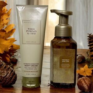 Bath & Body Works Lotion & Hand Soap White Pumpkin Chia Coconut Java Chip NWT